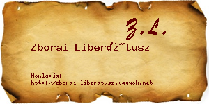 Zborai Liberátusz névjegykártya